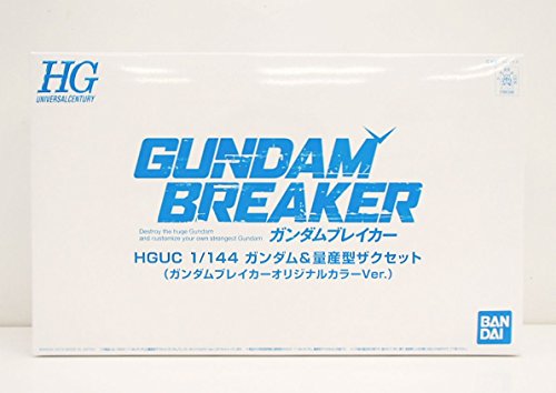 ガンプラ HGUC 1/144 ガンダム&amp;量産型ザクセット ガンダムブレイカー オリ (中古品)