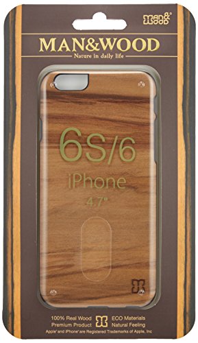 日本品 Man&Wood iPhone 6s/6 天然木ケース Cappucino ブラッ(中古品)の通販は 5,977円