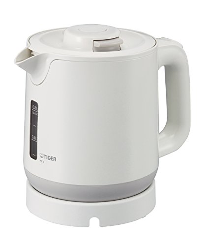 「非常に良い」タイガー 魔法瓶 電気 ケトル 800ml ホワイト 蒸気レス わく子 PCJ-A080-W (中古品)