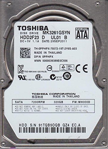 非常に良い」mk3261gsyn、mh000d、hdd2?F23?D ul01?B、Toshiba 320?GB