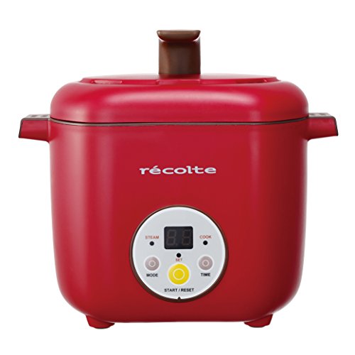 「未使用品」レコルト ヘルシーコトコト 2段同時調理器 レッド RHC-1R(中古品)