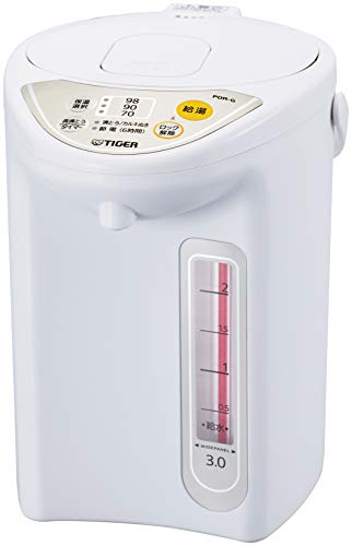 タイガー マイコン電気ポット 保温機能 節電タイマー 3L アーバンホワイト (中古品)