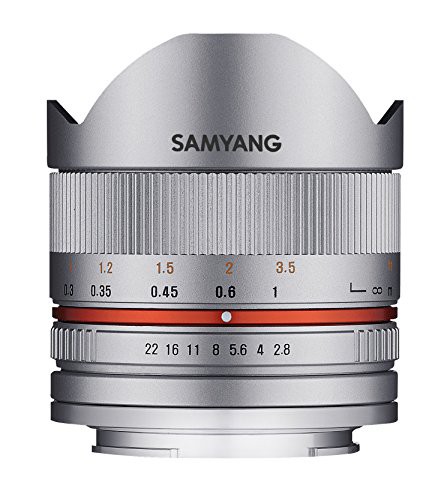 SAMYANG 単焦点魚眼レンズ 8mm F2.8 II シルバー フジフイルム X用 APS-C用(中古品)