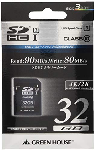 グリーンハウス 4K動画撮影に最適 UHSスピードクラス3対応の高速SDHCカード(中古品)の通販は 8,463円