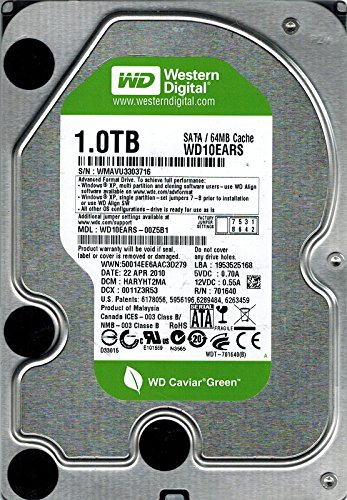 Western Digital wd10ears-00z5b1?1tb DCM : haryht2ma(中古品)の通販は