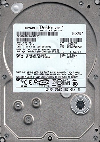 Hitachi hds721010kla330?P / N : 0?a33863?MLC : ba2469?1tb(中古品)の通販は