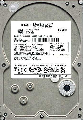 Hitachi hds721010kla330?P / N : 0?a35375?MLC : ba2469?1tb(中古品)の通販は