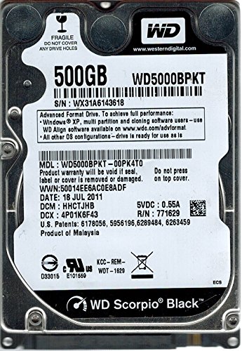 Western Digital wd5000bpkt-00pk4t0?500?GB DCM : hhctjhb(中古品)の通販は 16,682円