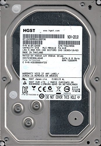 Hitachi hds723030ala640?P/N : 0?F12450?MLC : mrka10?3tb(中古品)の通販は