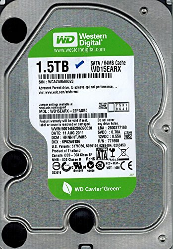 Western Digital wd15earx-22pasb0?1.5?TB DCM : hhnnhtjmhb(中古品)の通販は 16,682円