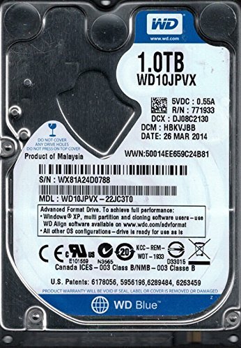 Western Digital wd10jpvx-22jc3t0?1tb DCM : ehktjhkb(中古品)