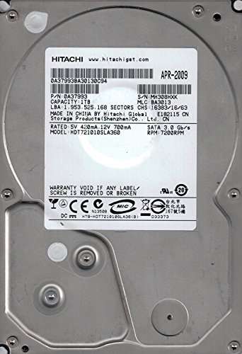 Hitachi hdt721010sla360?MLC : ba3013?P / N : 0?a37993?1tb(中古品)