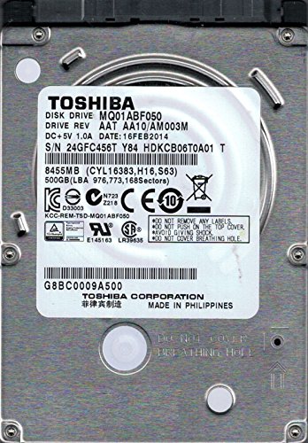 Toshiba mq01abf050?500?GB AAT aa10?/ am003?mフィリピン(中古品)