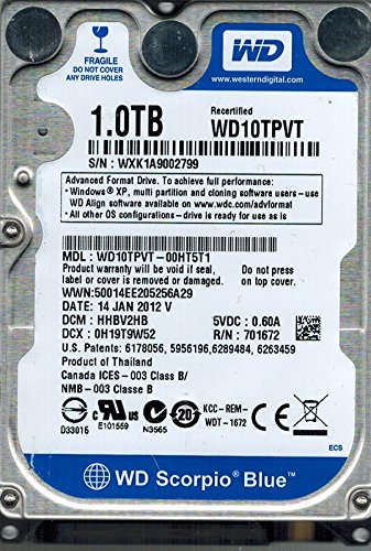 Western Digital wd10tpvt-00ht5t1?1tb DCM : hhbv2hb(中古品)の通販は