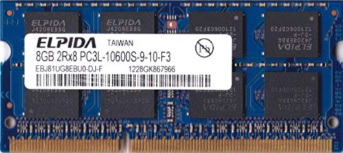 「ほぼ新品」ELPIDA 低電圧メモリ (1.35V) PC3L-10600S (DDR3L-1333) 4GB SO-DIMM 204pi(中古品)