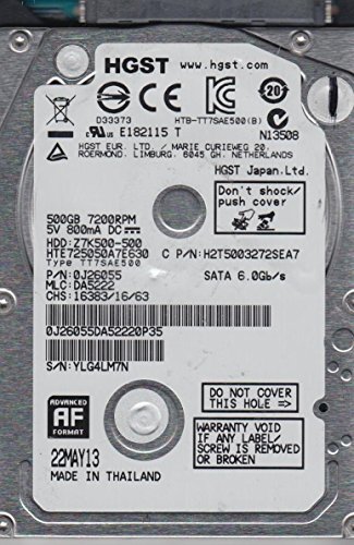「ほぼ新品」Hitachi HardDrive 5?500?GB SATA、hte725050?a7e630(中古品)