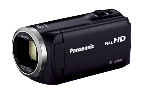 パナソニック HDビデオカメラ V360M 16GB 高倍率90倍ズーム ブラック HC-V3(中古品)