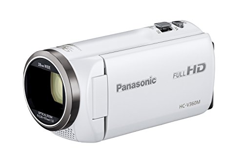 パナソニック HDビデオカメラ V360M 16GB 高倍率90倍ズーム ホワイト HC-V3(中古品)の通販は