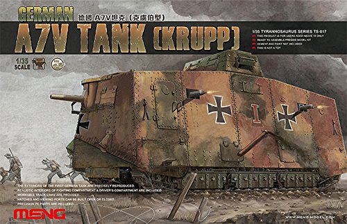 「未使用品」モンモデル 1/35 第一次世界大戦 ドイツA7V戦車 クルップ プラモデル(中古品)