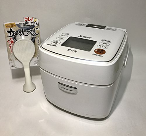三菱電機 IHジャー炊飯器 備長炭 炭炊釜 3.5合炊き ピュアホワイト NJ-SE06(中古品)