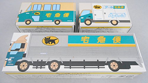 トミカサイズ ヤマト運輸 ミニカー w号車、冷やりとした、10t貨物自動車 三台仕かける(中古品)