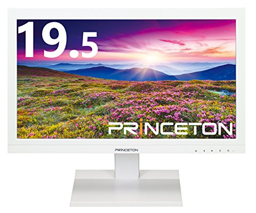 Princeton 白色LEDバックライト19.5型ワイドカラー液晶ディスプレイ (ホワ (中古品)