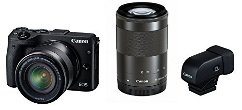 Canon ミラーレス一眼カメラ EOS M3 ダブルズームEVFキット(ブラック