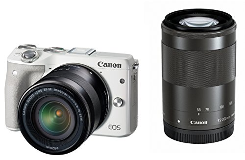 Canon ミラーレス一眼カメラ EOS M3 ダブルズームキット(ホワイト) EF 