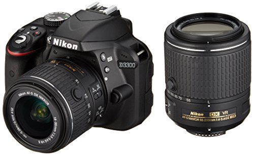「非常に良い」Nikon デジタル一眼レフカメラ D3300 ダブルズームキット2 ブラック(中古品)