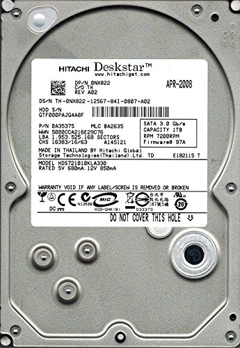 Hitachi hds721010kla330?P / N : 0?a35375?MLC : ba2635?1tb(中古品)の通販は 16,014円
