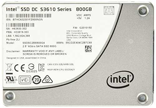 Intel DC S3610シリーズ Haleyville 800GB SSDSC2BX800G401(中古品)