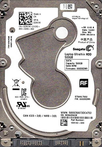 Seagate st500lt032?P / N : 1e9142???033?F / W : 0003sdm1?500?GB WU(中古品)の通販は