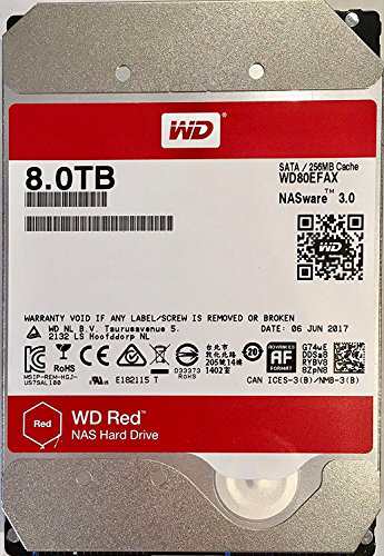 OEMベアドライブWD Red 8tb NASハードドライブ256?MBキャッシュwd80efax(中古品)