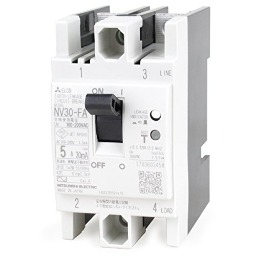 三菱電機 NV30-FA 2P 30A 30MA (制御盤用漏電遮断器) (2極) (AC) NN(中古品)