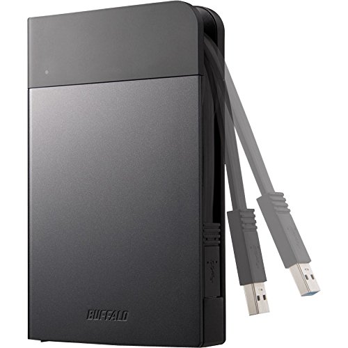 「ほぼ新品」BUFFALO MiniStation Extreme NFC HD-PZN1.0U3B - Hard drive - encrypted (中古品)