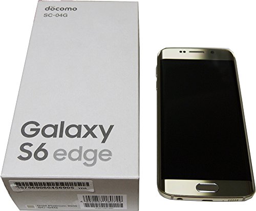 「非常に良い」SAMSUNG　docomo版 GALAXY S6 edge SC-04G Gold platinum「ゴールド」 白ロ(中古品)