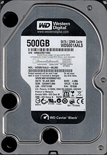 Western Digital wd5001aals-00l3b2?500?GB DCM : dannhtjma(中古品)