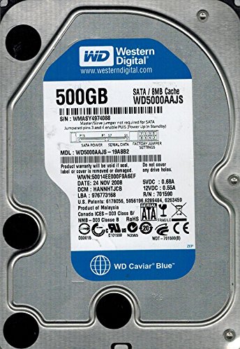 Western Digital wd5000aajs-19?a8b2?500?GB DCM : hannhtjcb(中古品)