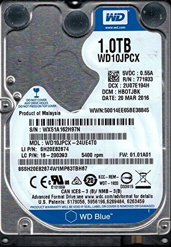 「未使用品」Western Digital WD10JPCX-24UE4T0 1TB DCM: HBOTJBK(中古品)