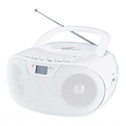 「未使用品」WINTECHコンパクトCDラジオ(FMワイドバンド対応) ホワイト KC-131W(中古品)