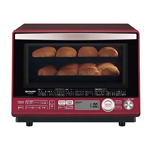 シャープ 加熱水蒸気オーブンレンジ 31L 2段調理 レッド RE-SS10C-R(中古品)