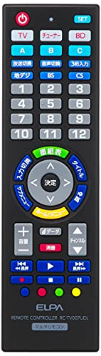 「ほぼ新品」ELPA エルパ マルチリモコン 1台のリモコンで3台の機器を操作できる オーデ(中古品)