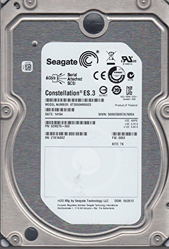 「非常に良い」st2000nm0023、z1?X、TK、PN 9zm275???003、FW 0003、Seagate 2tb SAS 3.5 (中古品)