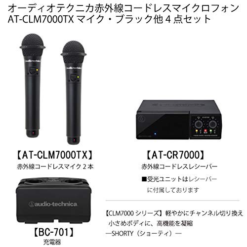 オーディオテクニカ 赤外線コードレスマイクロホン AT-CLM7000TX ブラック4(中古品)