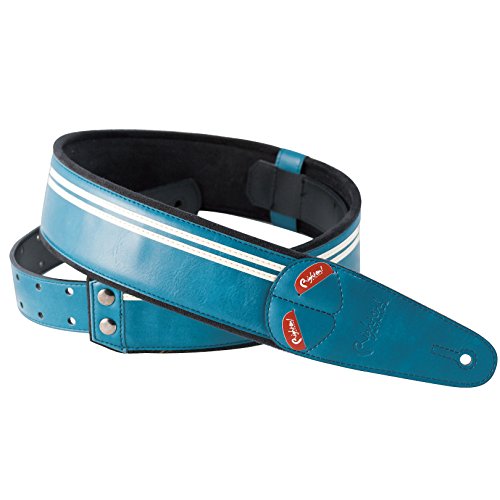 「ほぼ新品」RightOn! STRAPS ギターストラップ 幅 6cm、長さ 95~150cm RACE ティール(中古品)
