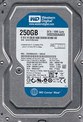 wd2500aakx-193ca0、DCM ebrnhtjahn、Westernデジタル250?GB SATA 3.5ハー (中古品)