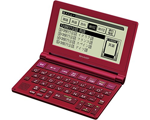 「非常に良い」シャープ コンパクトタイプ 電子辞書 Brain タイプライターキー配列 レッド(中古品)