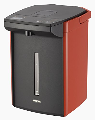 「非常に良い」タイガー 魔法瓶 電気 ポット 3L バーミリオン 蒸気レス 節電 VE 保温 とく(中古品)