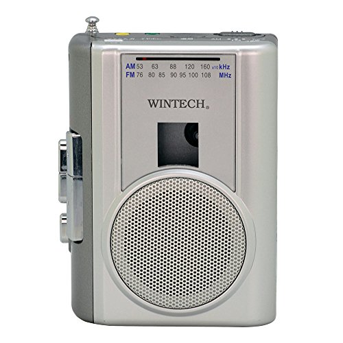 「ほぼ新品」WINTECH AM/FMラジオ付テープレコーダー (FMワイドバンド対応) シルバー PC(中古品)