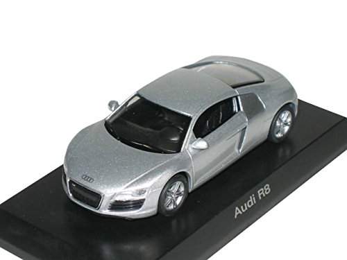 「ほぼ新品」京商 1/64 アウディ ミニカーコレクション Ｒ８　銀(中古品)
